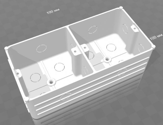 box for the power socket 3D Baskı Modeli .c4d .max .obj .3ds .fbx .stl .blend 