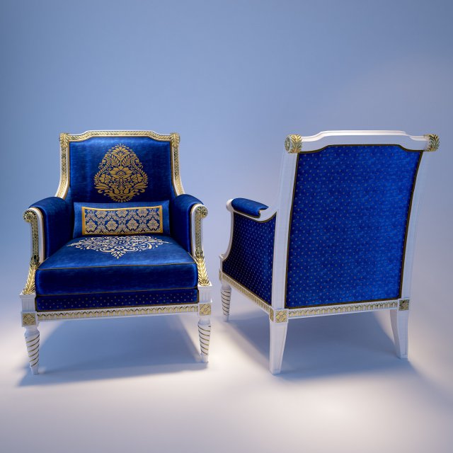 classic arm chair Modèle 3D .c4d .max .obj .3ds .fbx .stl .blend 