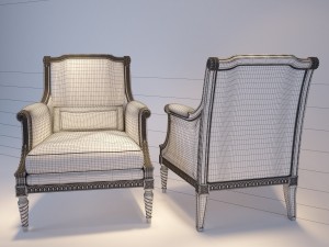 classic arm chair Modèle 3D