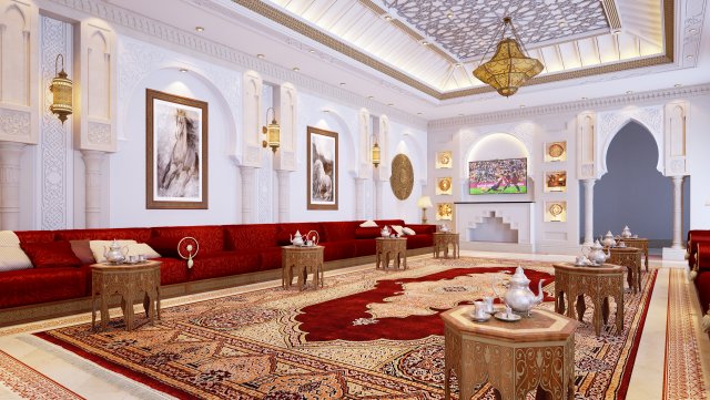arabic majlis 02 3D Model .c4d .max .obj .3ds .fbx .stl .blend 