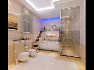 bathroom interior 01 3D Model