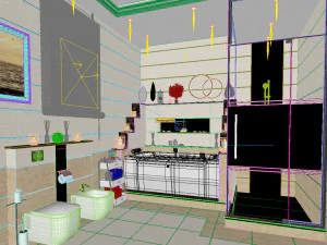 bathroom interior 01 3D Model