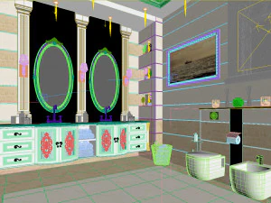 bathroom interior 01 3D Model