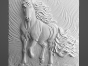 horse gypsum carving 001 3D 모델