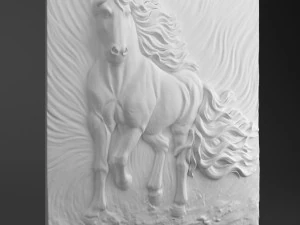 horse gypsum carving 001 3D Model