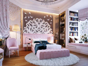 現代女の子寝室 3Dモデル