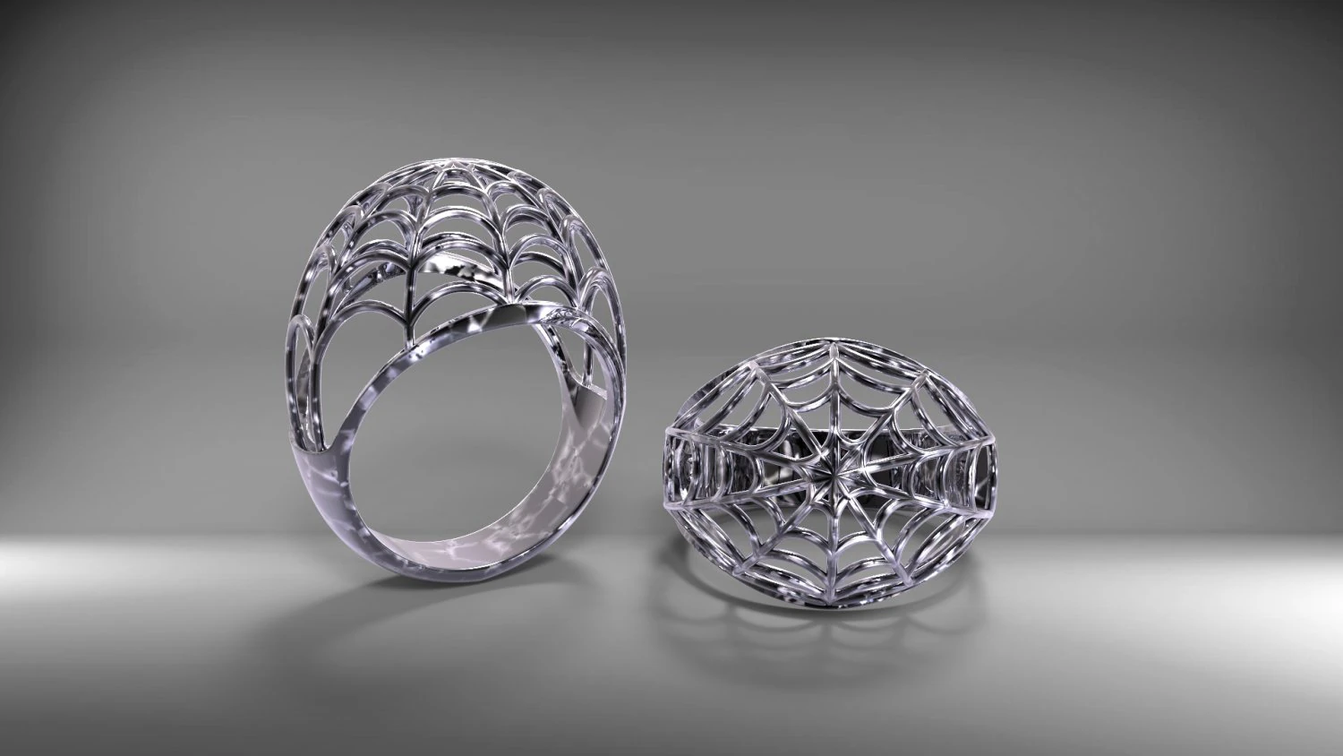 ring spider web 3D Model .c4d .max .obj .3ds .fbx .stl .blend 