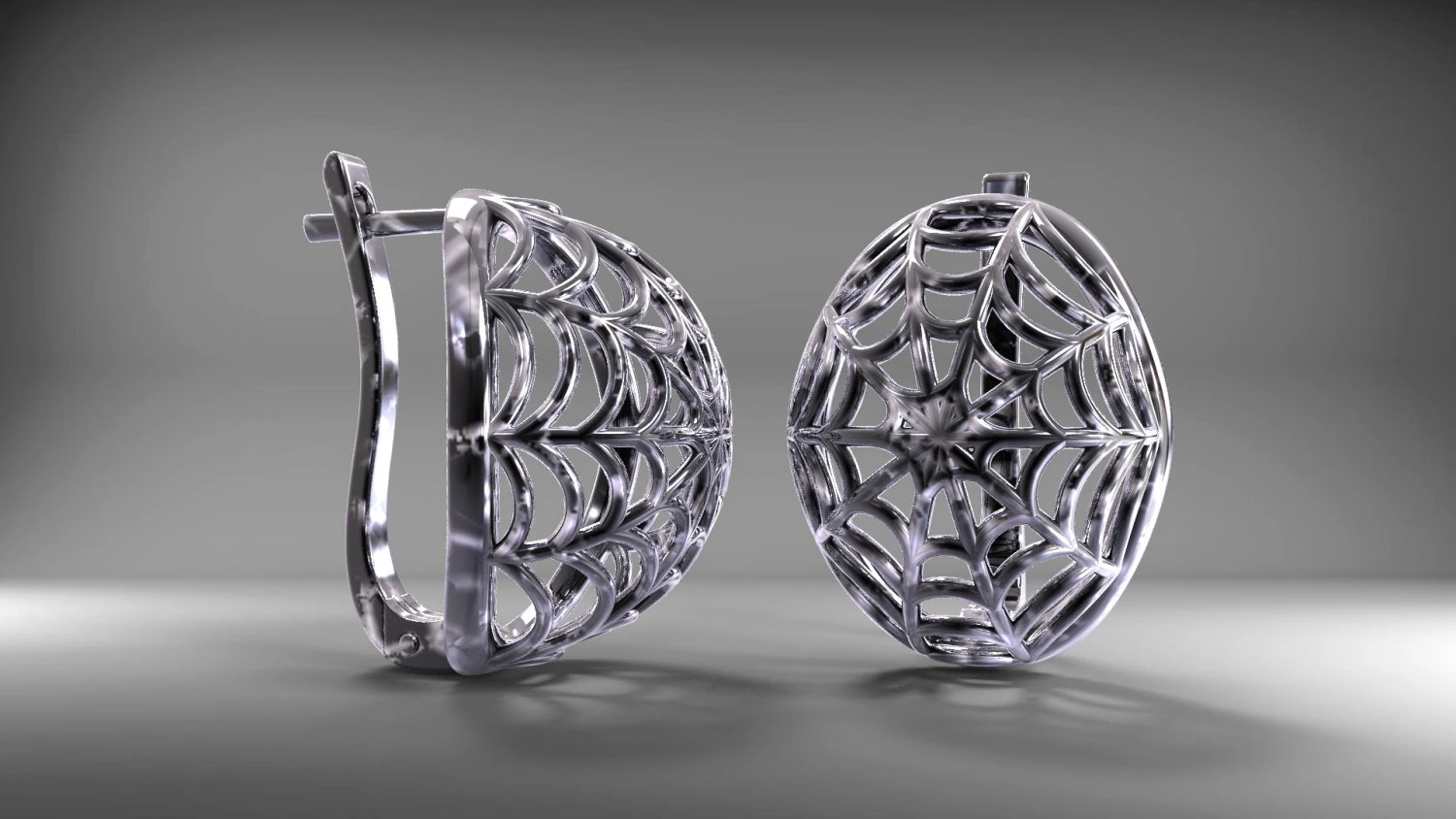 earrings cobwebs 3D Model .c4d .max .obj .3ds .fbx .stl .blend 