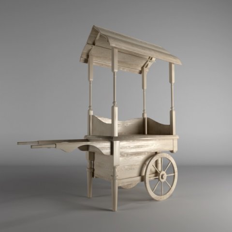 beautiful flower trolley 3D Model .c4d .max .obj .3ds .fbx .stl .blend 