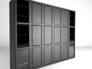 wardrobe black-brown 3D Model