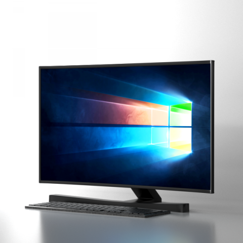 pc monitor and keyboard Model 3D .c4d .max .obj .3ds .fbx .stl .blend 