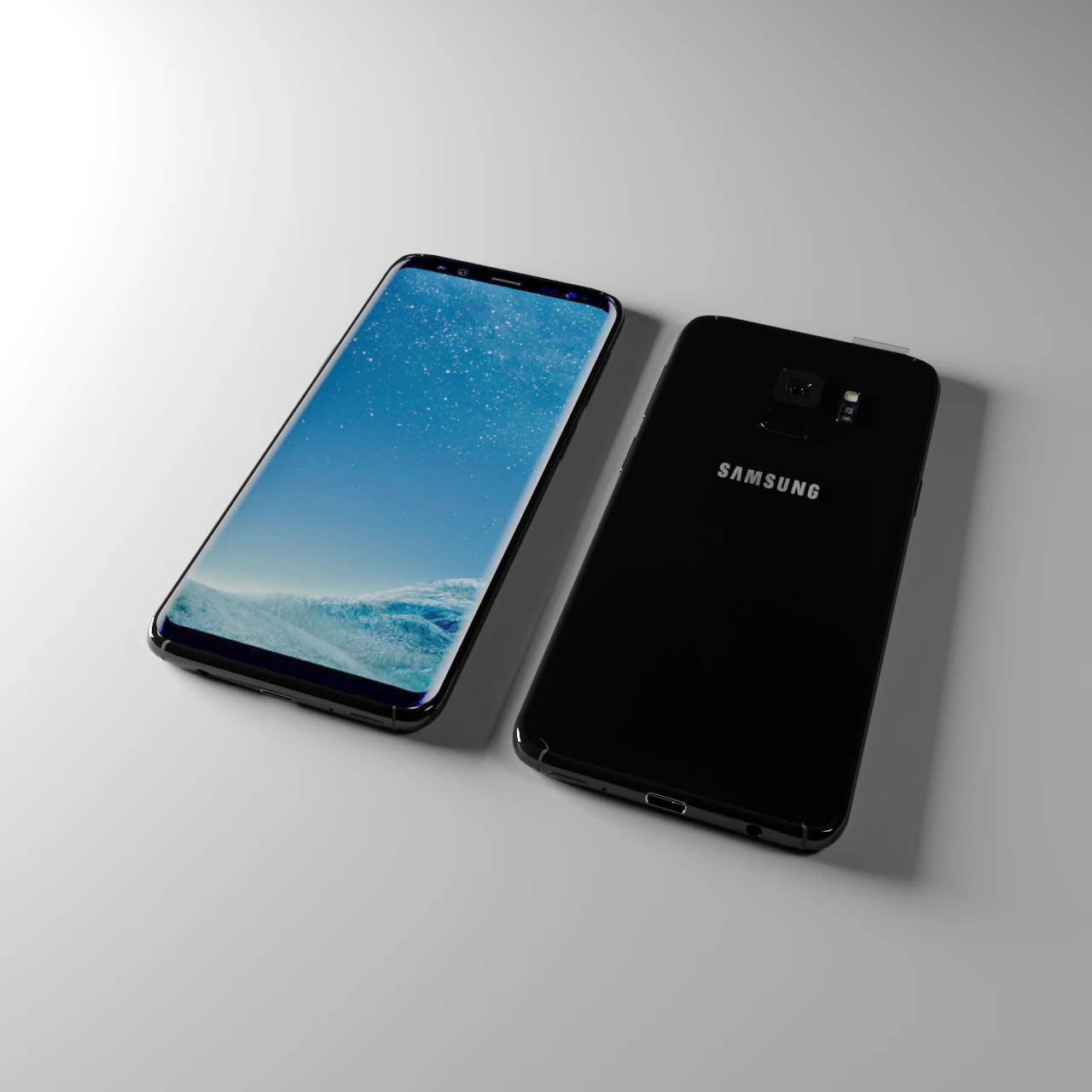 samsung s8 2018 3D Model .c4d .max .obj .3ds .fbx .stl .blend 