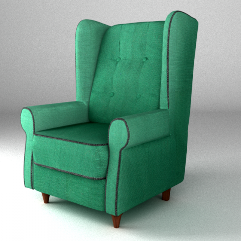 armchair 3D 模型 .c4d .max .obj .3ds .fbx .stl .blend 