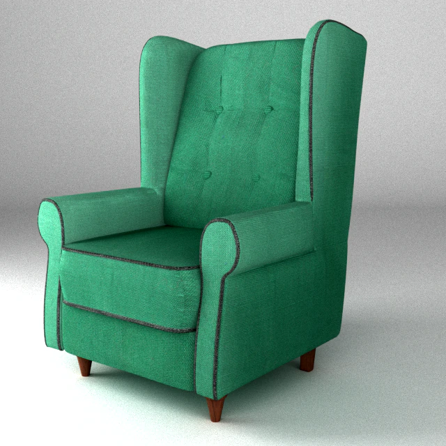 armchair 3D Model .c4d .max .obj .3ds .fbx .stl .blend 