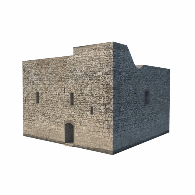 castle prison low poly 3Dモデル .c4d .max .obj .3ds .fbx .stl .blend 