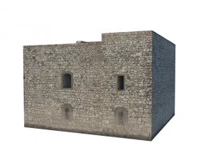 prigione del castello low poly Modello 3D