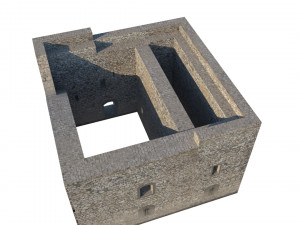 castle prison low poly 3Dモデル