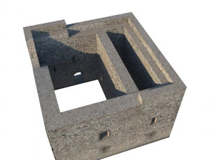 prigione del castello low poly Modello 3D