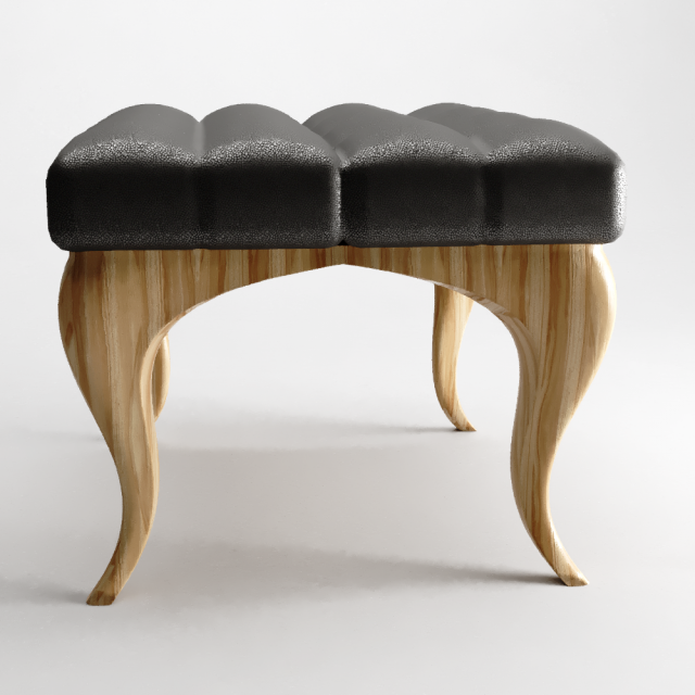 pouf footstool 3D Model .c4d .max .obj .3ds .fbx .stl .blend 