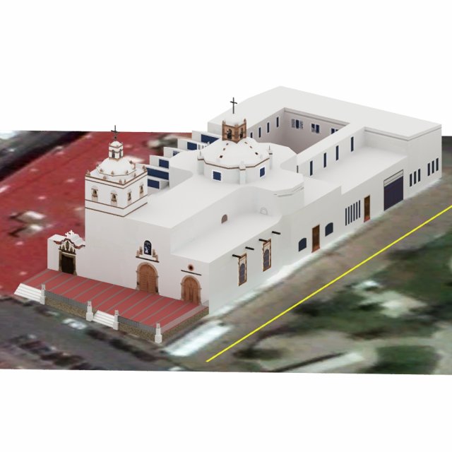 iglesia de san francisco 3D 모델 .c4d .max .obj .3ds .fbx .stl .blend 