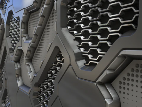 Sci-fi panel 75 PBR Texture CG Textures