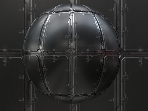 Sci-fi panel 32 PBR Texture CG 텍스쳐