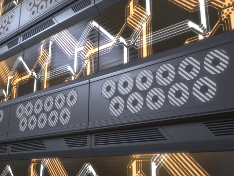 Sci-fi panel 77 PBR Texture CG Textures