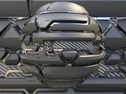 Sci-fi panel 70 PBR Texture CG Textures