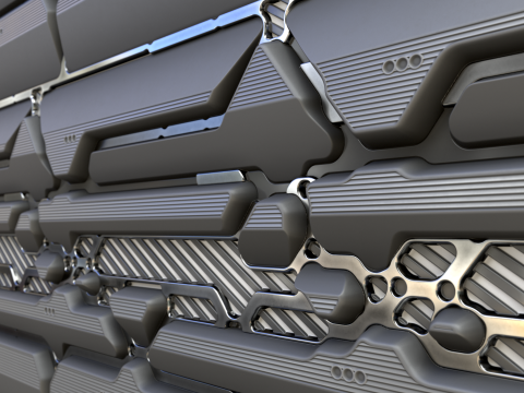 Sci-fi panel 70 PBR Texture CG Textures