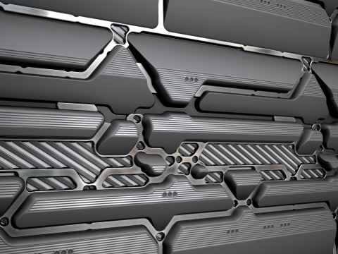 Sci-fi panel 70 PBR Texture CG Textures