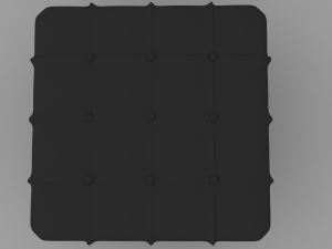 padded stool 3D 模型