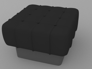 padded stool 3D 模型