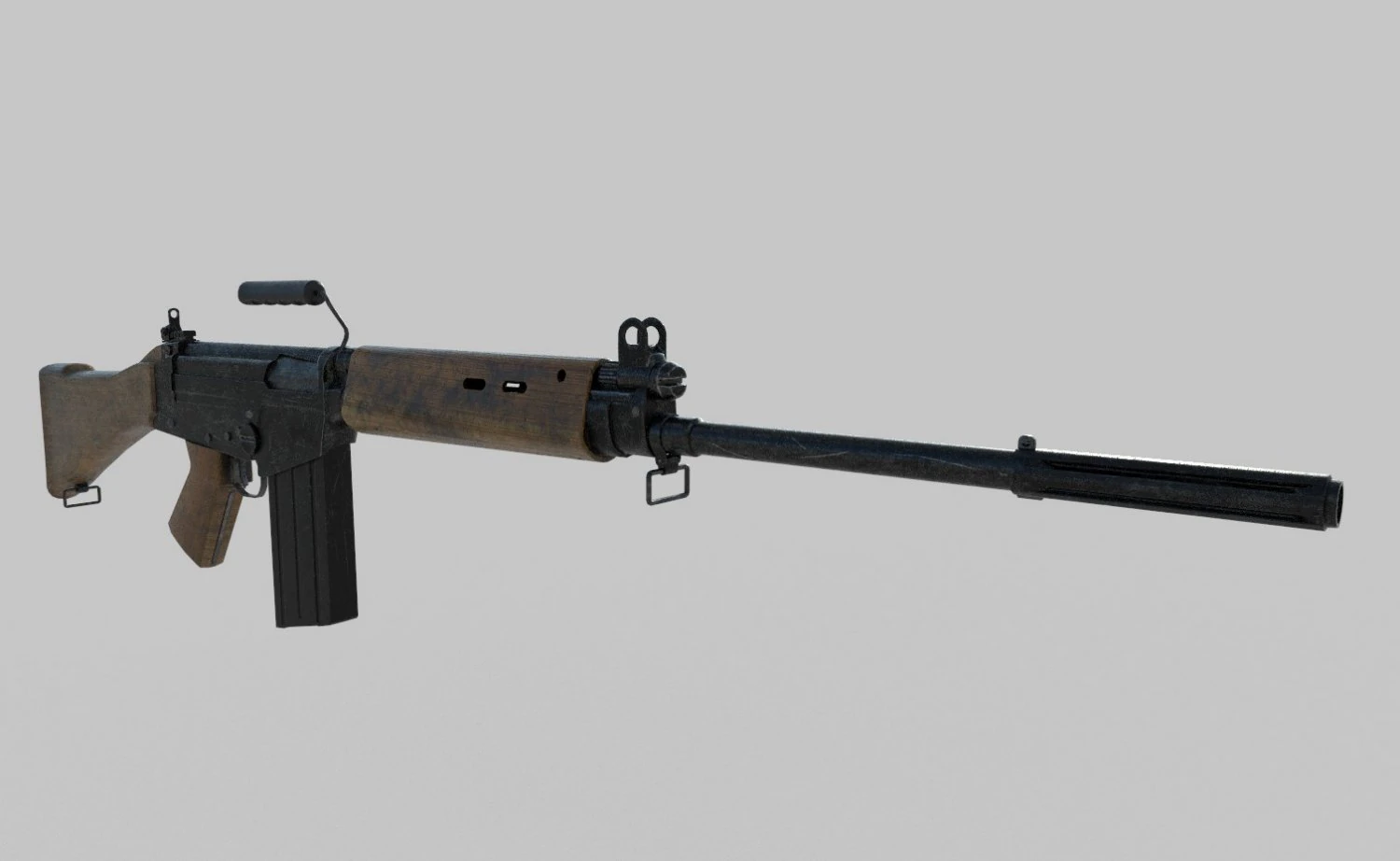 l1a1 - fn fal 3D Model .c4d .max .obj .3ds .fbx .stl .blend 