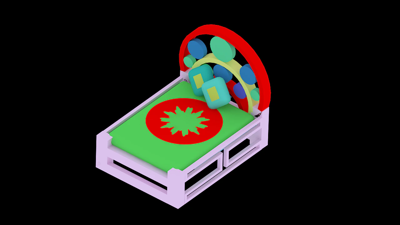 bed 3d model 3D Model .c4d .max .obj .3ds .fbx .stl .blend