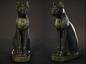 egyptian cat statue 3D 모델