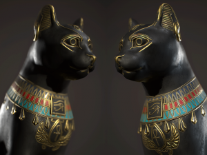 egyptian cat statue 3D Модель