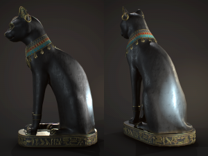egyptian cat statue 3D Модель