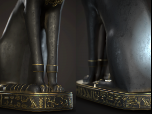 egyptian cat statue 3D Модель