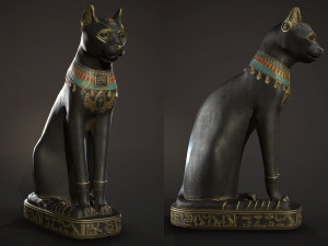 egyptian cat statue 3D Модель