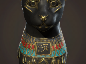 egyptian cat statue 3D Модель