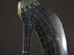 egyptian cat statue 3D Модель