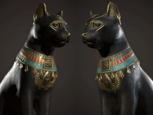 egyptian cat statue 3D Модель
