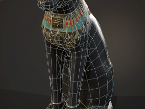 egyptian cat statue 3D Модель