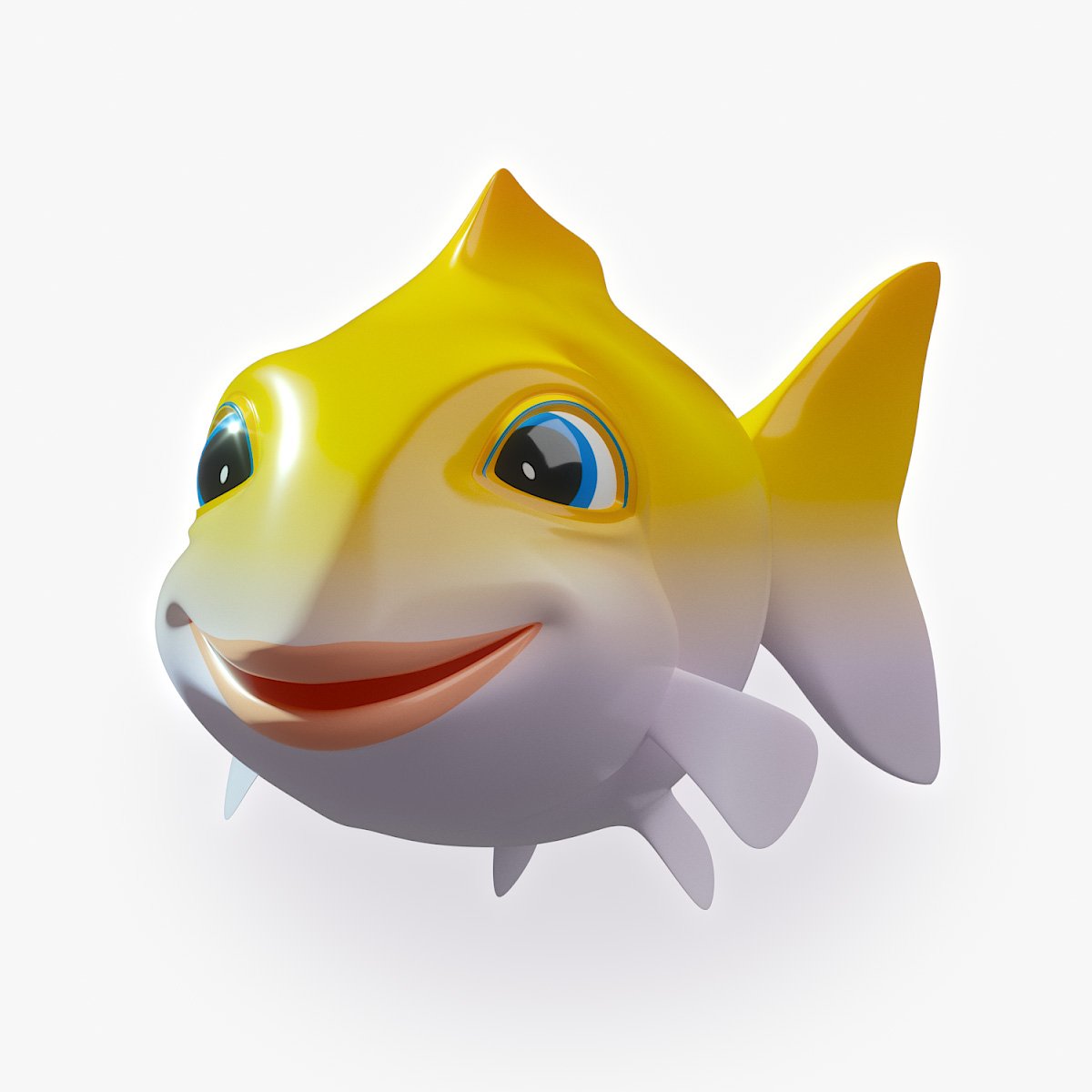 small fish animated 3D Model in Aquatic 3DExport