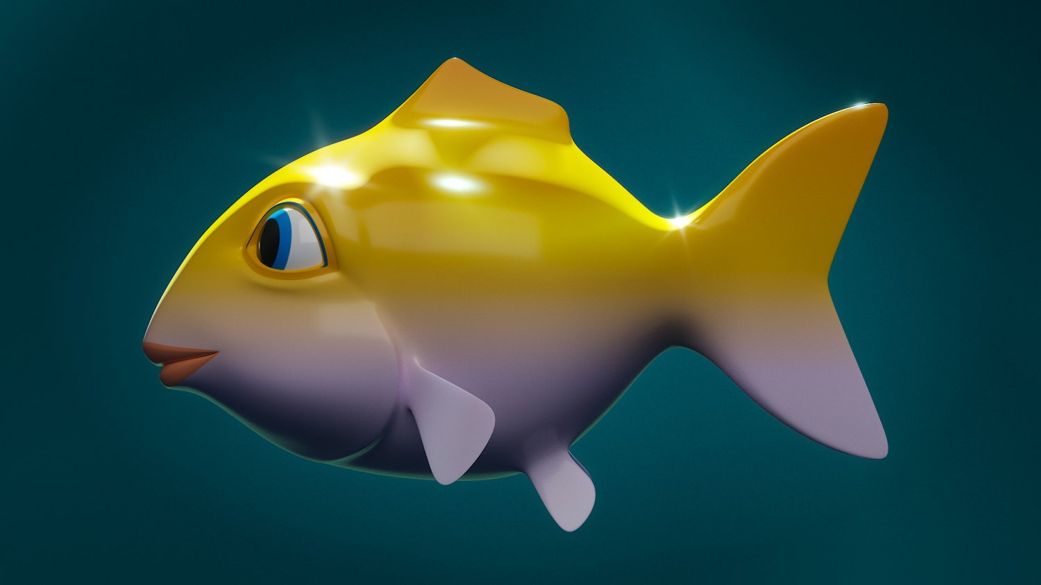 small fish animated 3D Model in Aquatic 3DExport