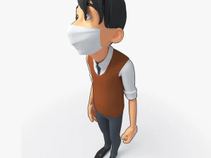 Chłopiec z kresk&oacute;wek 3D Model 3D