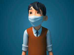 3d cartoon boy Model 3D