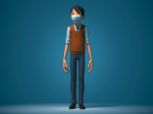 3d cartoon boy Model 3D