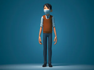 3d cartoon boy 3D Model