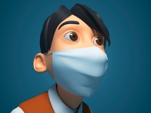 3d cartoon boy Model 3D